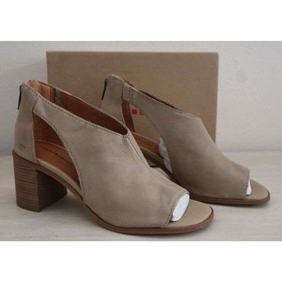 Lucky Brand Women's Sz 10M Dune/Beige Saimy Cutout Peep-Toe Dress Sandals - Picture 1 of 8